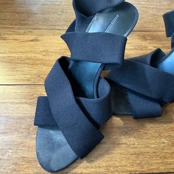 Alexander Wang Black Canvas Wrap‑Around Heels – Size 8.5 (EU 39) - Picture 5 of 6